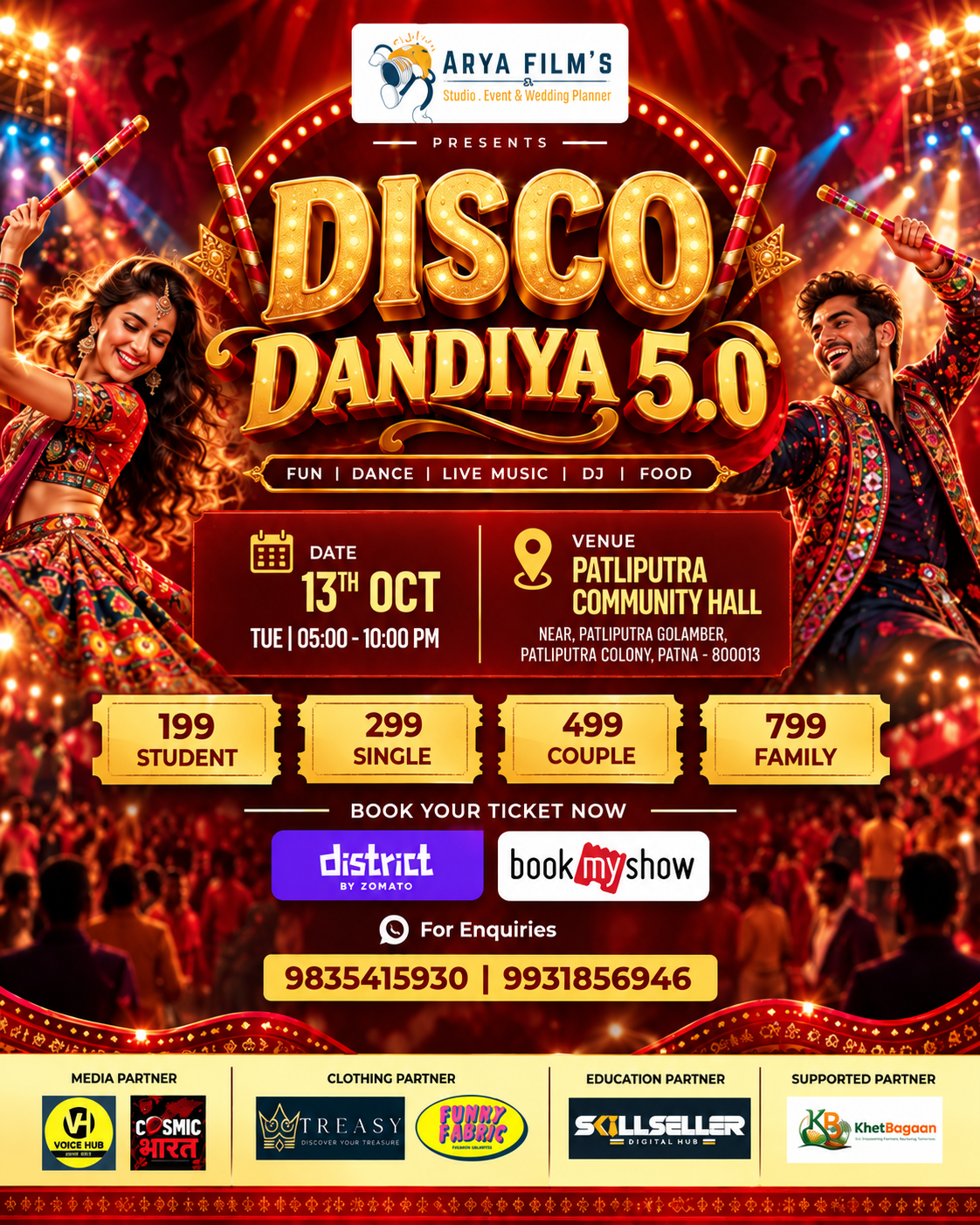 Disco Dandiya 5.0 official event poster